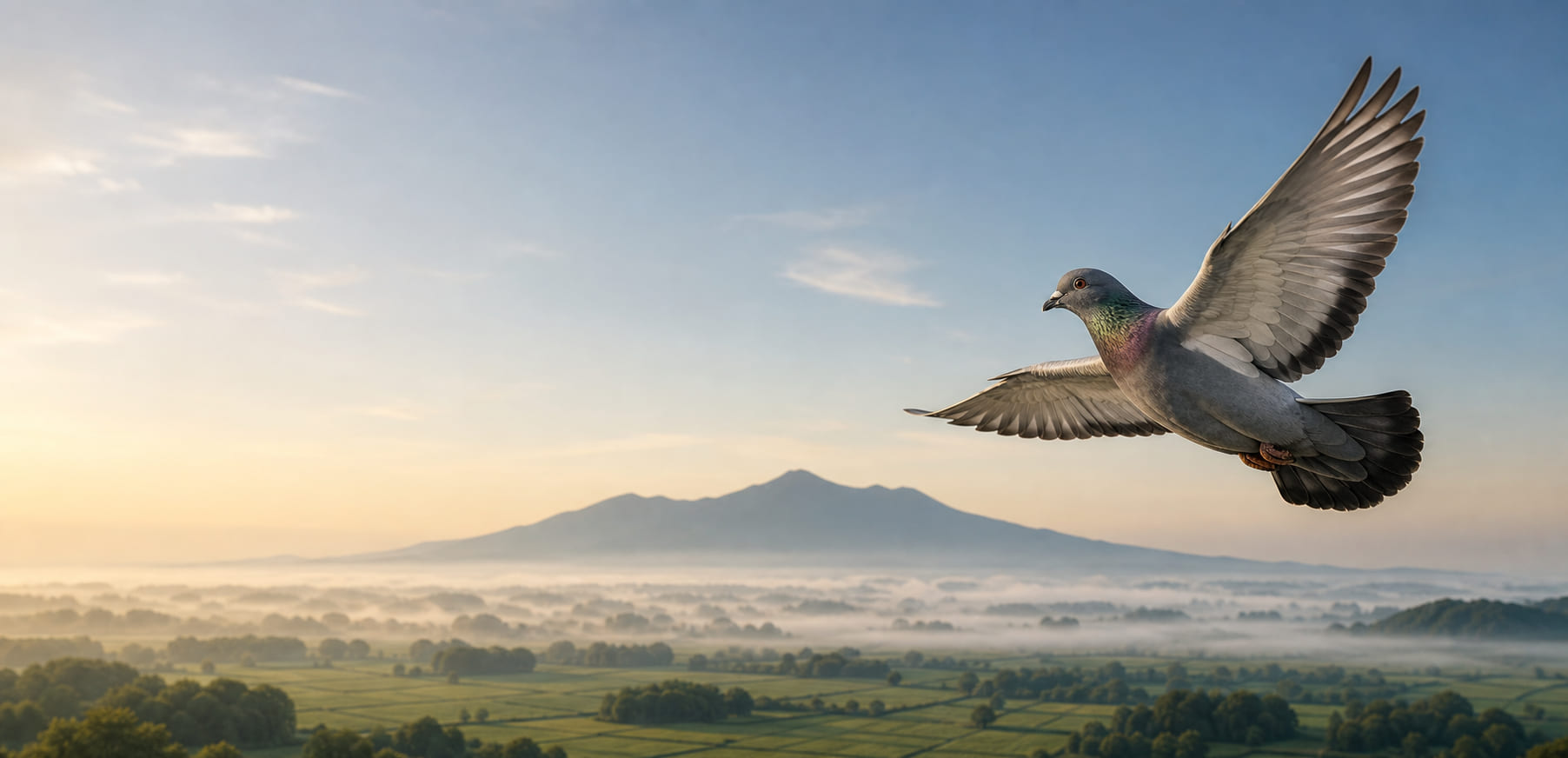 空を翔ける鳩