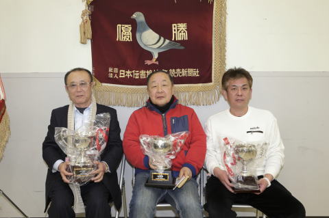 つくば最優秀鳩舎賞及びつくば優秀鳩舎賞2位、3位